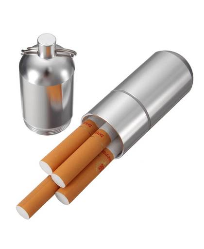 Draagbare Mini Sigarettenkoker aluminiumlegering Case Met Sleutelhanger Opbergdozen/Bins Voor Sigaret Drug Pillen