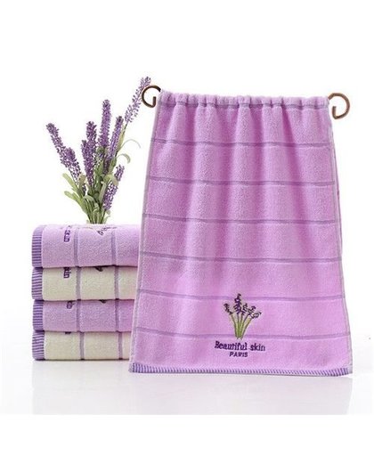 XC USHIO Een Stuk100% Katoen 34*75 cm Lavendel Gezicht Handdoek Zachte Absorberende Romatic Liefhebbers HanddoekBad Accesory