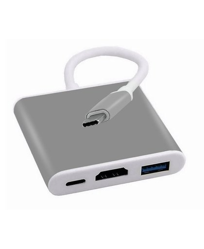 USB 3.1 Type C Naar HDMI Adapter 4 K USB 3.0 HUB USB-C Kabel Snelle Poort Opladen VoorMacBook 12 "/Chromebook Pixe Etc. 
 Tutuo
