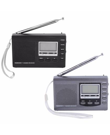 Draagbare Mini Radio FM/MW/SW met antenne Digitale Wekker FM Radio Ontvanger digitale draagbare fm ontvanger klok radios