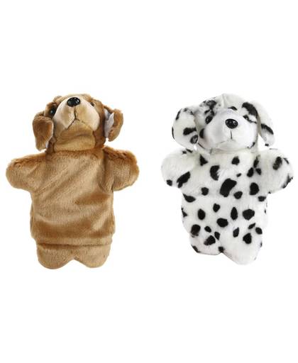 Hond Handpop Schattige Cartoon Hond Handpop Kinderen Educatief Zachte Pop Dieren Speelgoed voor Baby Kids