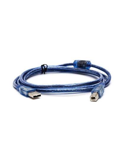 USB 2.0 Extension Print Cable1.5M 3 M 5 M OHFC Koper Transparant Blauw Groothandel Uitgebreide USB Kabel voor Printer HDD 
 jinchi