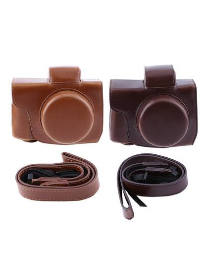 Camera Tassen Gebruik voor Olympus OM-D E-M10 Mark II w/14-42mm EZ lens pu Case bag + Camera Strap universele