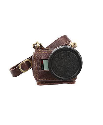 SCHIETEN Lederen Clip-op Sport Camera Beschermhoes Met Lens Cover voor Gopro Hero 6 5 Go Pro Sessie Action Camera accessoires