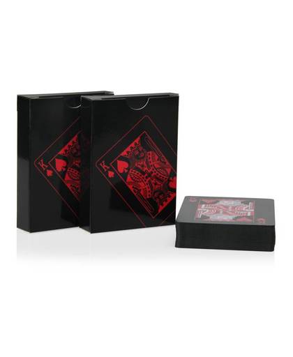 L. TANGZwart Plastic PVC Poker Waterdicht Magic Box verpakt Speelkaarten CreativeS387