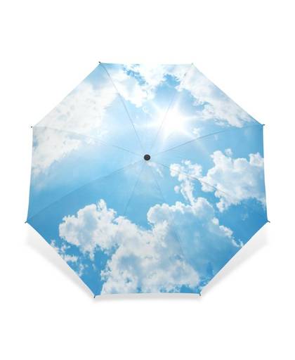 Creatieve Luxe Mode Drie Vouwen Mannen Paraplu Sky Kazbrella Winddicht Zon Regen Vrouwen Paraplu Accepteren Maat Ontwerp