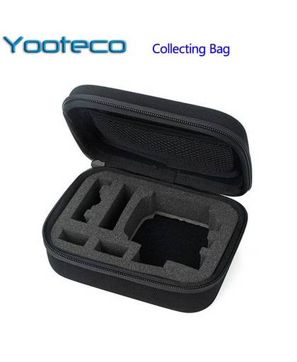 Zwarte kleine/medium/grootste maat shockproof portable case verzamelen box voor sjcam sj4000 gopro hd hero 3 + 3 2 eken h9 action Cam