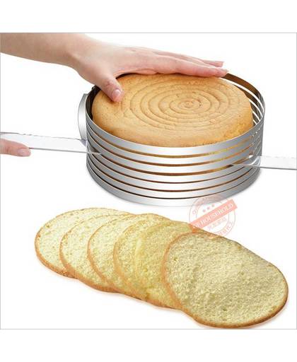 15-30 cm Rvs Verstelbare Layer Cake Slicer Kit Mousse Mould Snijdende Cake Instellen Ring DIY Bakvormen Gereedschap cake tools 
 MyXL