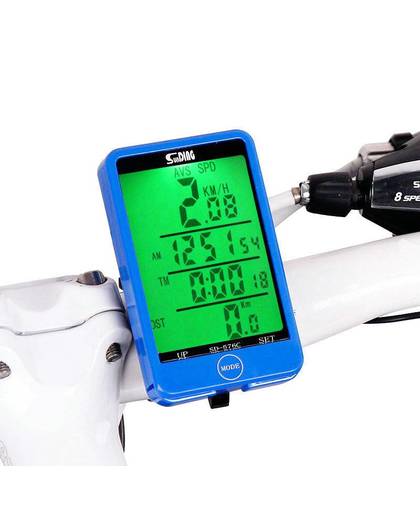 Waterdichte 576C Mountainbike Fiets Computer Draadloze Stopwatch LCD Backlight multifunctionele Snelheidsmeter Kilometerteller Stopwatch