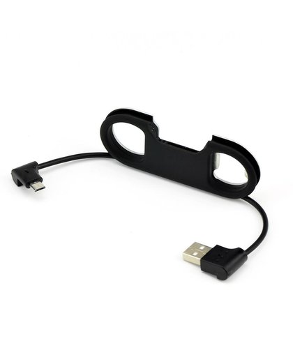 Besegad Draagbare 3 in 1 Sleutelhanger Android USB Charger Data Sync Kabel Flesopener voor Samsung HTC Xiaomi Xiomi Xiami Huawei