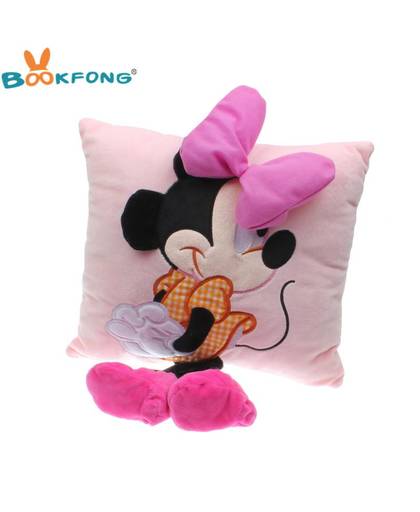 35 cm 3D Mickey Mouse en Minnie Mouse Pluche Kussen Kawaii Mickey Minnie Knuffels Kids Verjaardagscadeautjes Thuis Sofa Decor