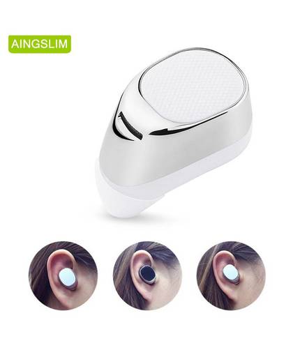AINGSLIM Mini Onzichtbare Draadloze Bluetooth Headset In Ear Hoofdtelefoon Bluetooth Stereo Oordopjes Oortelefoon met Microfoon voor smartphone