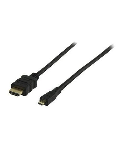 Valueline high speed hdmi kabel hdmi male - hdmi micro male 1.50 m zwart