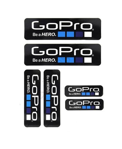 12 Stuks Zwart Gopro Icoon Sticker Gopro Hero Logo Sticker Gopro Accessoires met nummer