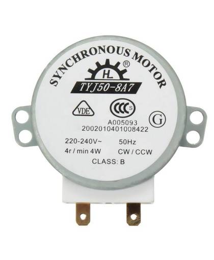 1 STAC 220 V-240 V 50Hz CW/CCW Magnetron Turntable Draaitafel Synchrone Motor TYJ50-8A7 D As 4 RPM