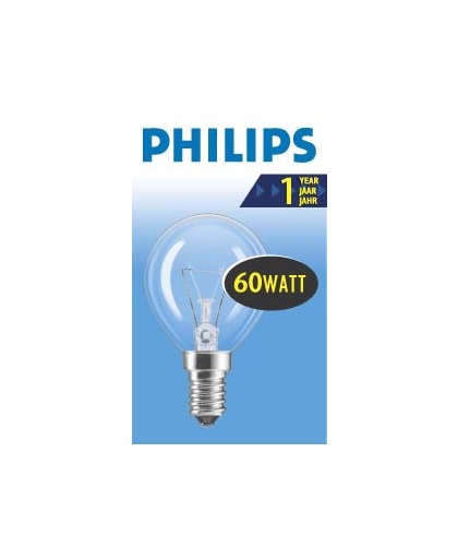 Philips lamp helder kogel 60we14 10st