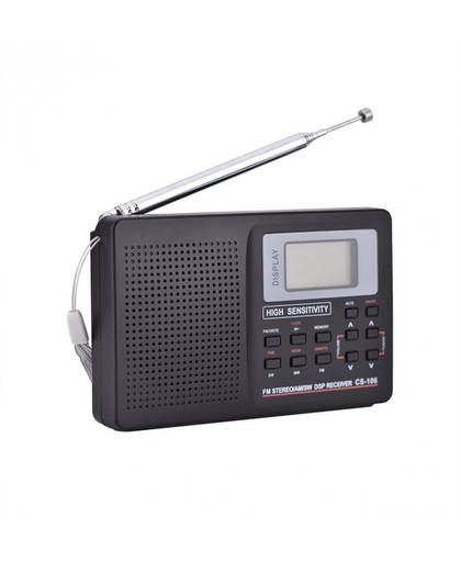 FM/AM/SW/LW TV Radio Mini Sound Volledige Frequentie Ontvanger Radio Portable Digitale Radio Met klok en Alarm Functie