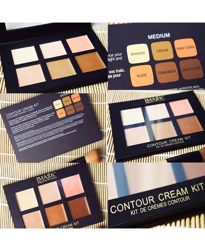 Crème Contour Palette Kit Pro 6 Kleuren Concealer Palette Concealer Gezicht Primer voor alle huidtypes 
 
 Imagic