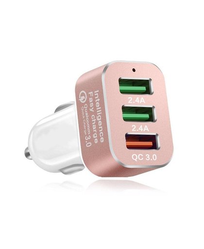Universele Quick Lading 3.0 42 W 3-Ports USB Autolader voor iPhone; Samsung Galaxy; LG G4/G5; Google Nexus; iOS Android-apparaten