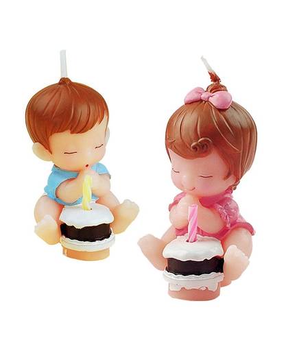 rookvrije Wishing Baby Art Cake Kaars voor Kinderen Verjaardag Mini Mooie Baby Kaarsen Bruiloft Decor