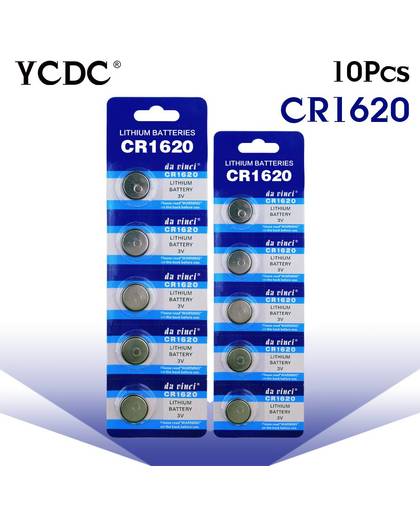 YCDC 11.11 Grote10 Stks CR1620 CR 1620 3 v Lithium button Batterij afstandsbediening auto afstandsbediening batterij Weegschalen