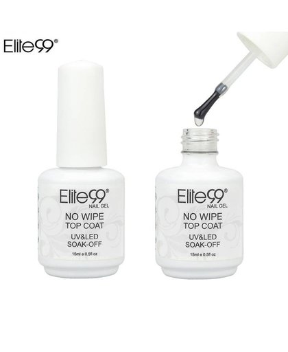 Gel Polish Geen Veeg Top Coat UV LED Gel Polish Sealer Nail Art Salon Shiny Transparante Nagellak 15 ml 
 Elite99
