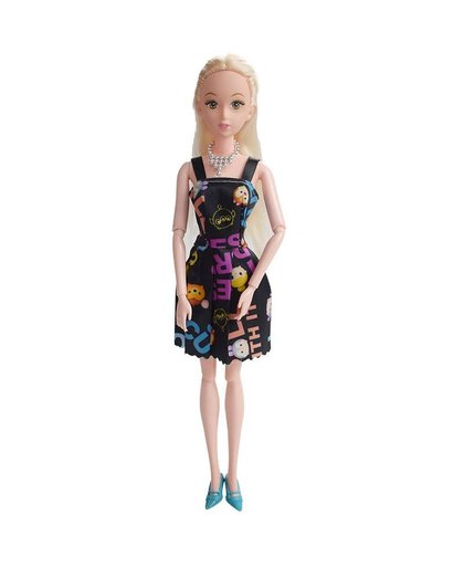 26 Item/Pcs = 10 Stks Mooie Party Barbie Kleding Mode Jurk + 6 Plastic Ketting + 10 Paar schoenen Voor Barbie Pop Accessoires
