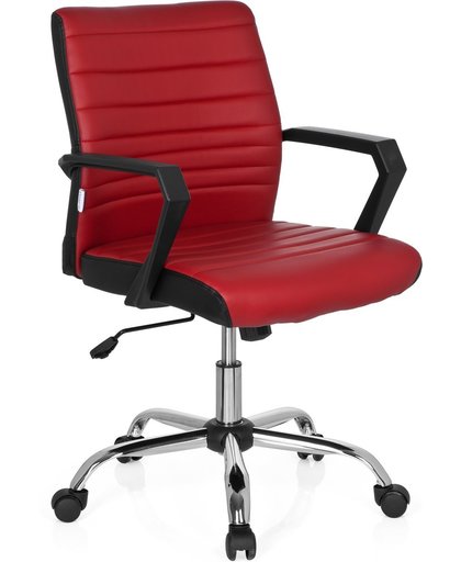 hjh office Ergo Smo - Bureaustoel - PU Leder - Zwart / rood