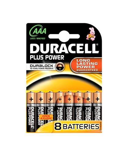 Duracell plus power batterijen - aaa 8-pack
