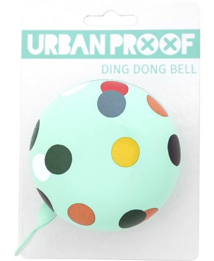 URBAN PROOF Ding Dong - Fietsbel - 80 mm - Stippen Confetti Mint