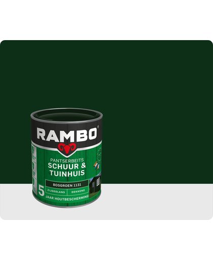 Rambo Schuur & Tuinhuis pantserbeits zijdeglans dekkend bos groen 1131 750 ml