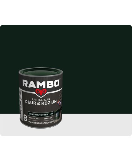 Rambo Deur & Kozijn Pantserlak - Hoogglans - Dekkend - Grachtengroen - 750 ml