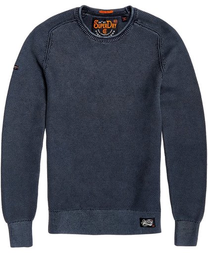 Superdry Garment Dye L.A. Textured Crew Sweater Heren  Sporttrui - Maat S  - Mannen - grijis