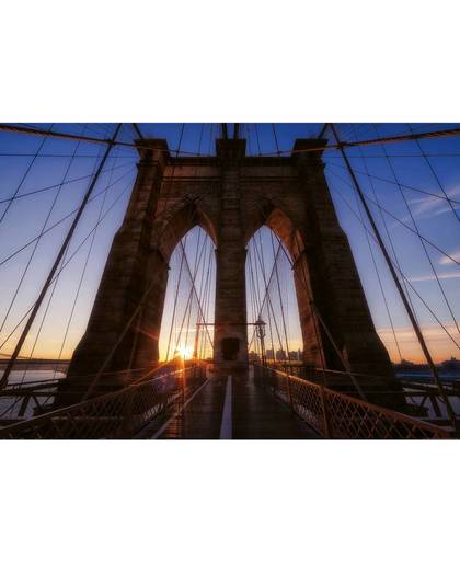 Fotobehang Brooklyn Bridge USA - 4 delig - 368 x 254 cm - Multi