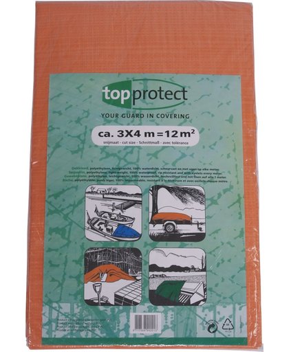 Topprotect Afdekfolie oranje 3x4mtr.