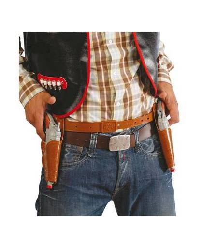 Cowboy holsters met pistolen