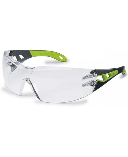 Uvex Pheos Veiligheidsbril, Zwart/Groen - Anti-condens & Krasvast