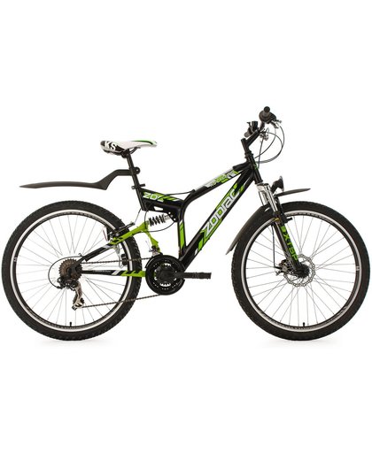 Ks Cycling Fiets 26 inch mountainbike, fully-ATB Zodiac met 21 versnellingen zwart - 48 cm