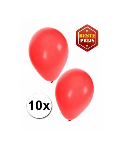 Rode ballonnen 10 stuks