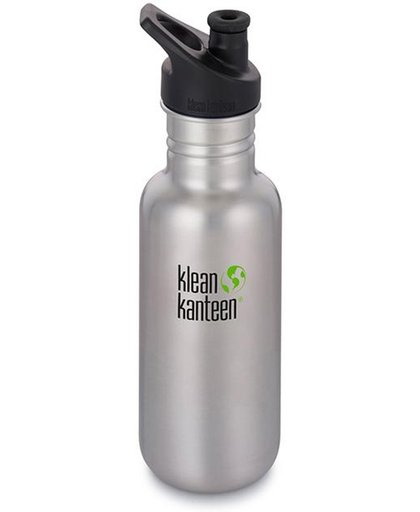KLEAN KANTEEN CLASSIC DRINKFLES WITH LOOP CAP 18oz / 0.5L. - BR. STAINLESS