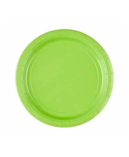 Lime groene borden 23cm 8 stuks