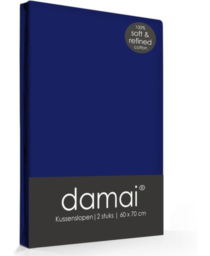 Damai - Kussensloop - 60 x 70 cm - Ultramarine - 2 stuks