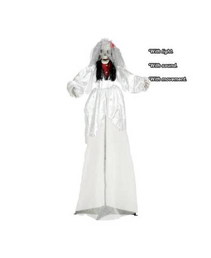 Halloween pop bruid met licht, geluid en beweging 170cm