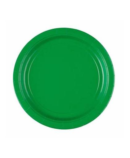 Groene borden 23cm 8 stuks