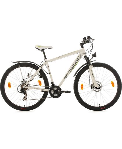 Ks Cycling Fiets Hardtail mountainbike 29" Twentyniner Heist wit-groen met 21 versnellingen - 51 cm