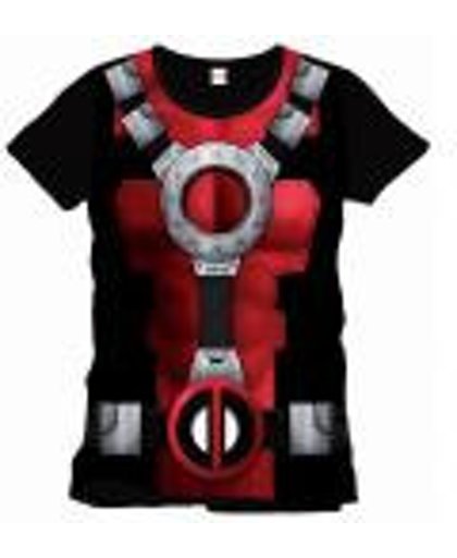 Deadpool - Costume Mannen T-Shirt - Zwart - L