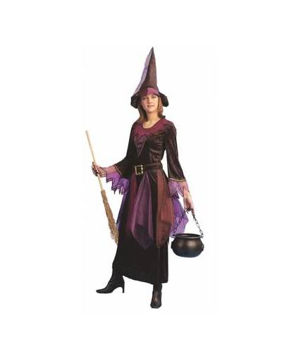Paarse heksen jurk inclusief hoed 40-42 (l/xl)