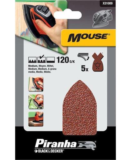 Piranha Schuurstroken Mouse, 120K 5 stuks X31009