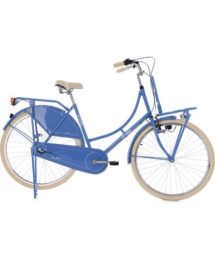 Ks Cycling Fiets 28 inch omafiets Tussaud met 3 versnellingen (Nexus) en voordrager blauw - 53 cm