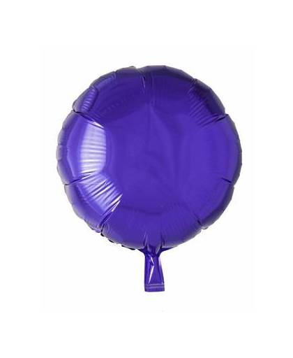 Helium ballon rond paars 46cm leeg